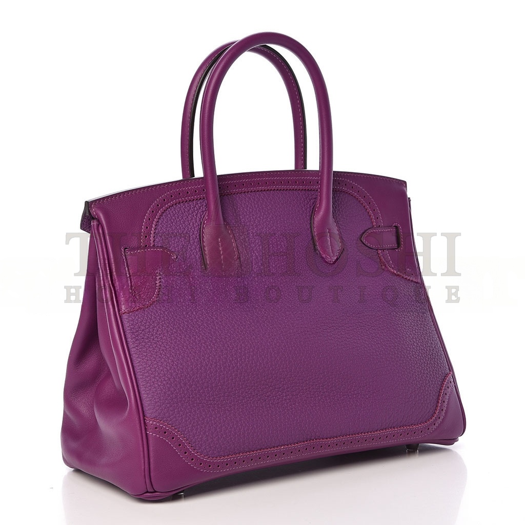 H**me5 BIRKIN 30 LACE SERIES ANEMONE PURPLE SILVER BUCKLE 488484 (30*22*15cm) Master Quality